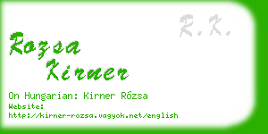 rozsa kirner business card